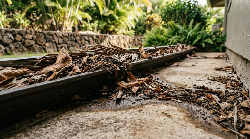 Leaf Buildup Warning Signs in Hawaiian Beaches Before Rains Arrive