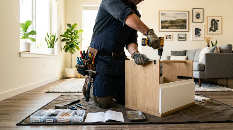 Professional Furniture Assembly by a Sacramento Handyman