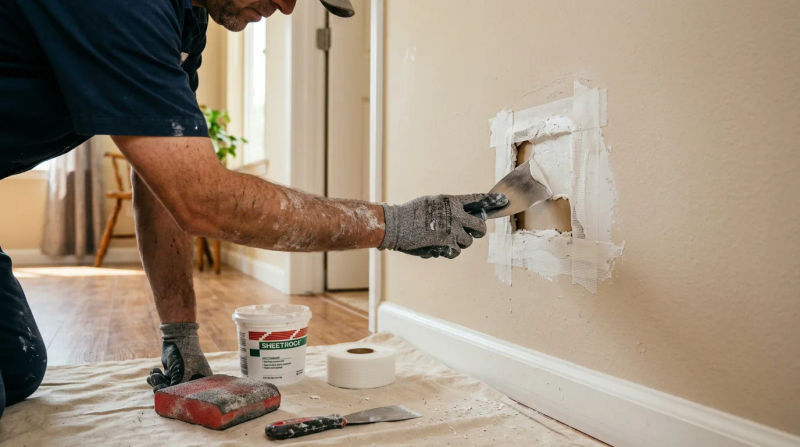 Seamless Drywall Patching from a Sacramento Handyman