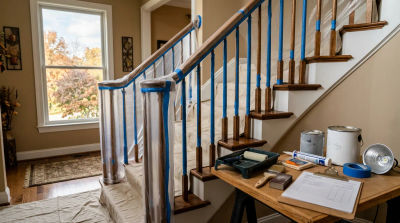 Staircase Painting Cost in Economy: Railings, Spindles & Prep