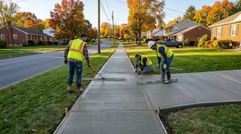 Reliable Concrete Sidewalks in Delaware County