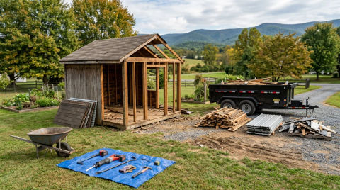 Stuarts Draft Shed Teardown Pricing: Labor, Haul-Off & Fees Explained