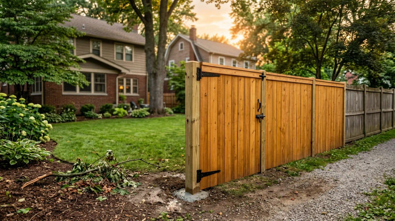 After an August Storm: How We Rebuilt a Leaning Fence Gate Fast