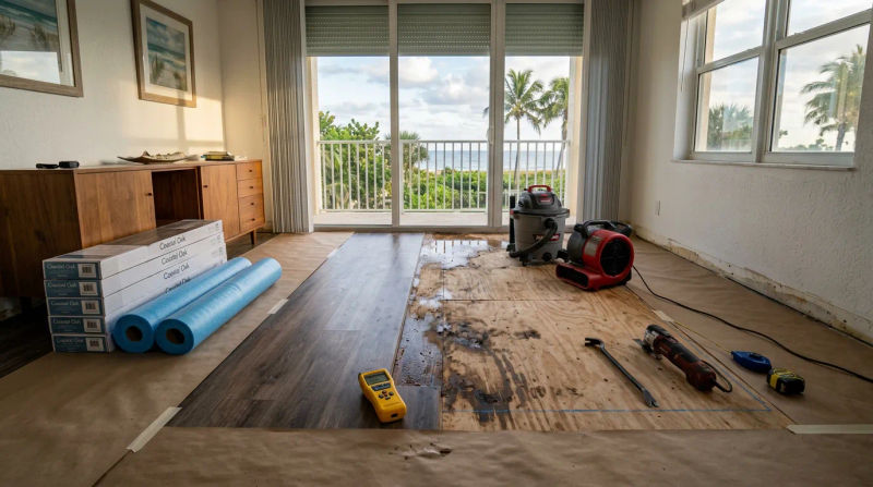 Water-Damaged Flooring Replacement Costs in Hollywood, FL (2026)
