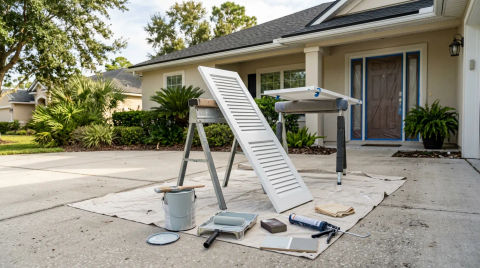 Yulee Homeowners: Cost to Paint a Front Door and Shutters Together