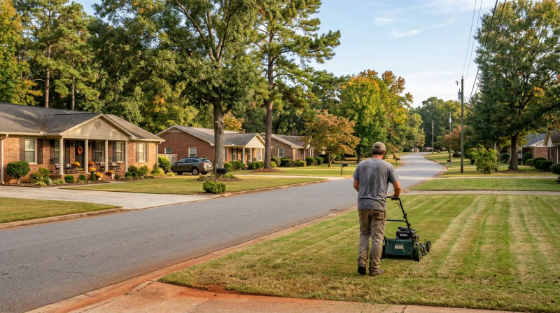 October Grass-Cutting Schedule for Redland Lawns in Hot Humid