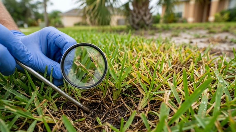Brown Patches in Fort Pierce Lawns: Fungus or Chinch Bugs This June?