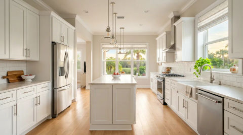 Wesley Chapel Cabinet Makeover: From Oak to Smooth White Finish