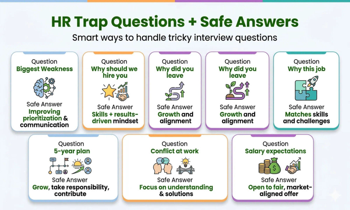7 HR Trap Interview Questions (And Smart Answers That Work)