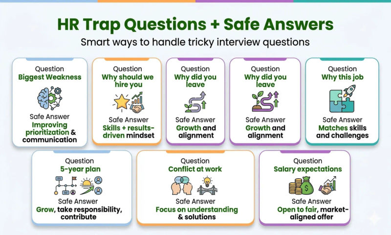7 HR Trap Interview Questions (And Smart Answers That Work)