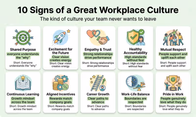 10 Signs of a Great Workplace Culture (That People Don’t Want to Leave)