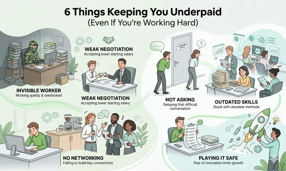 6 Hidden Reasons You’re Underpaid at Work (Even If You Work Hard)
