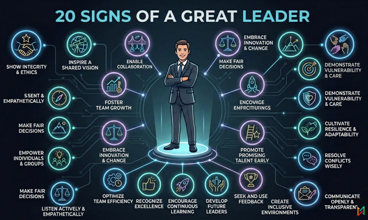 20 Signs of a Great Leader and What Truly Sets Them Apart