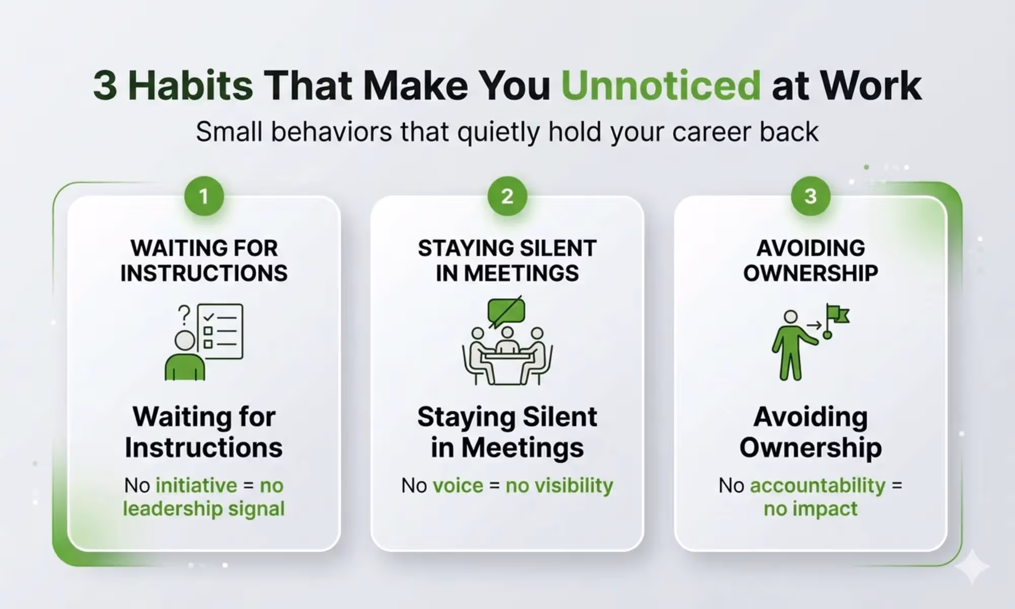 3 Habits That Make You Unnoticed at Work (And Keep You Stuck)