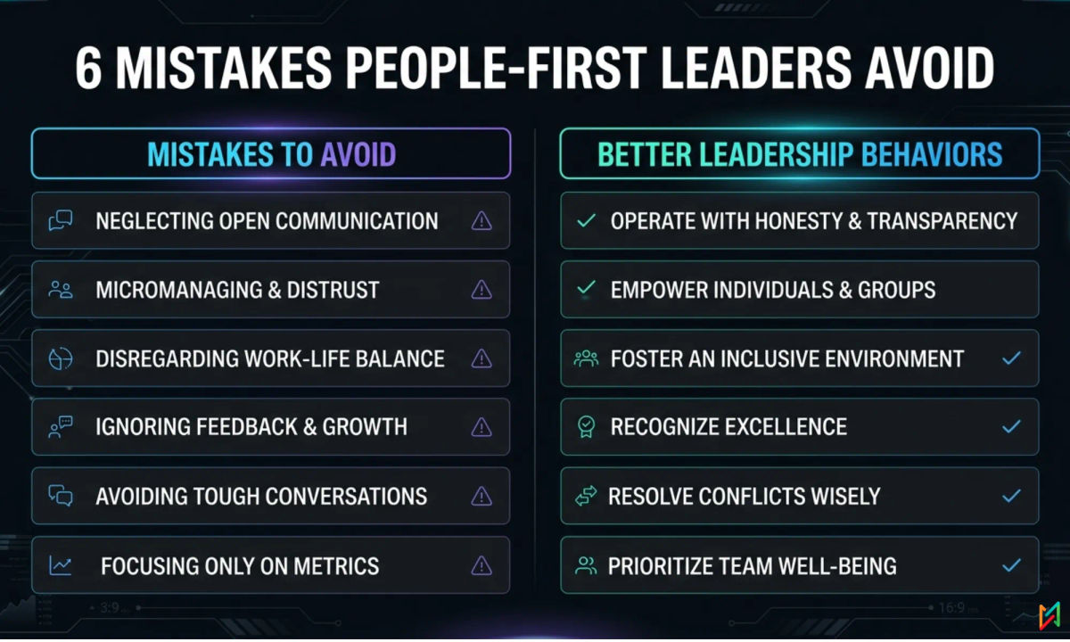 6 Mistakes People-First Leaders Avoid (And What to Do Instead)