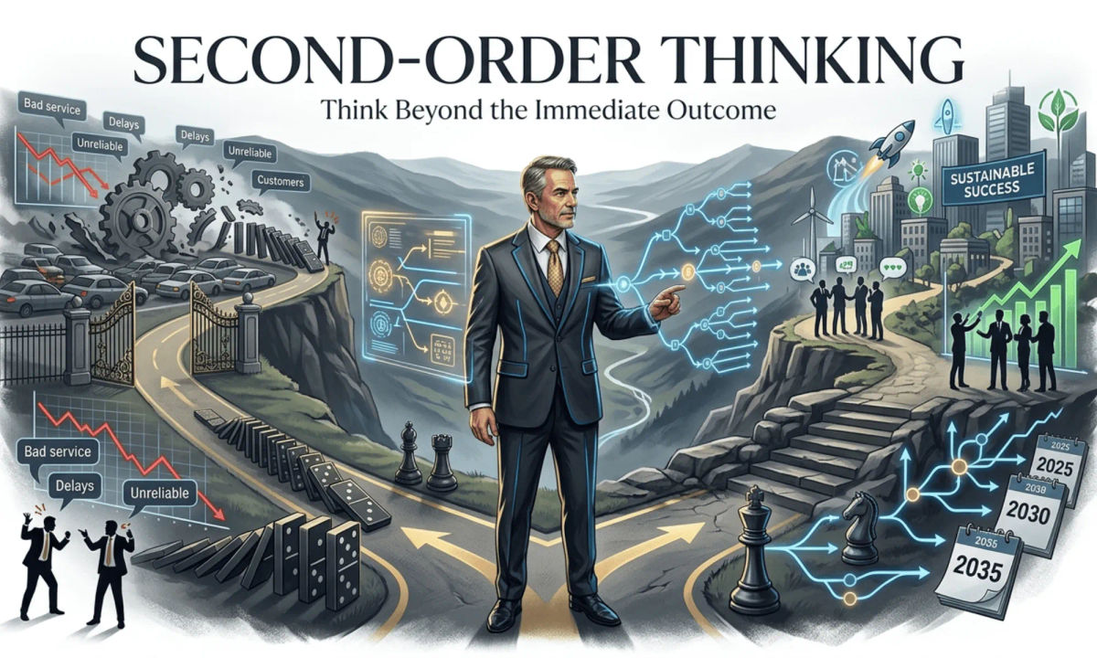 Second-Order Thinking: How Smart Leaders Avoid Decisions That Create Bigger Problems
