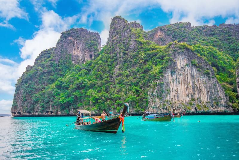 Clima Thailanda - barca, apa, stanci, copaci.LTS