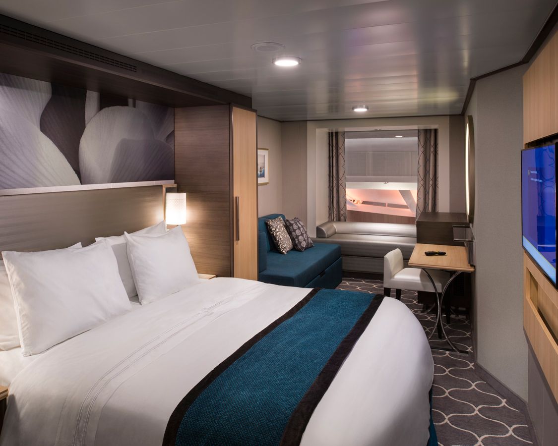 Cabina interioara cu vedere la Promenada categoria 1T pe Harmony of the Seas