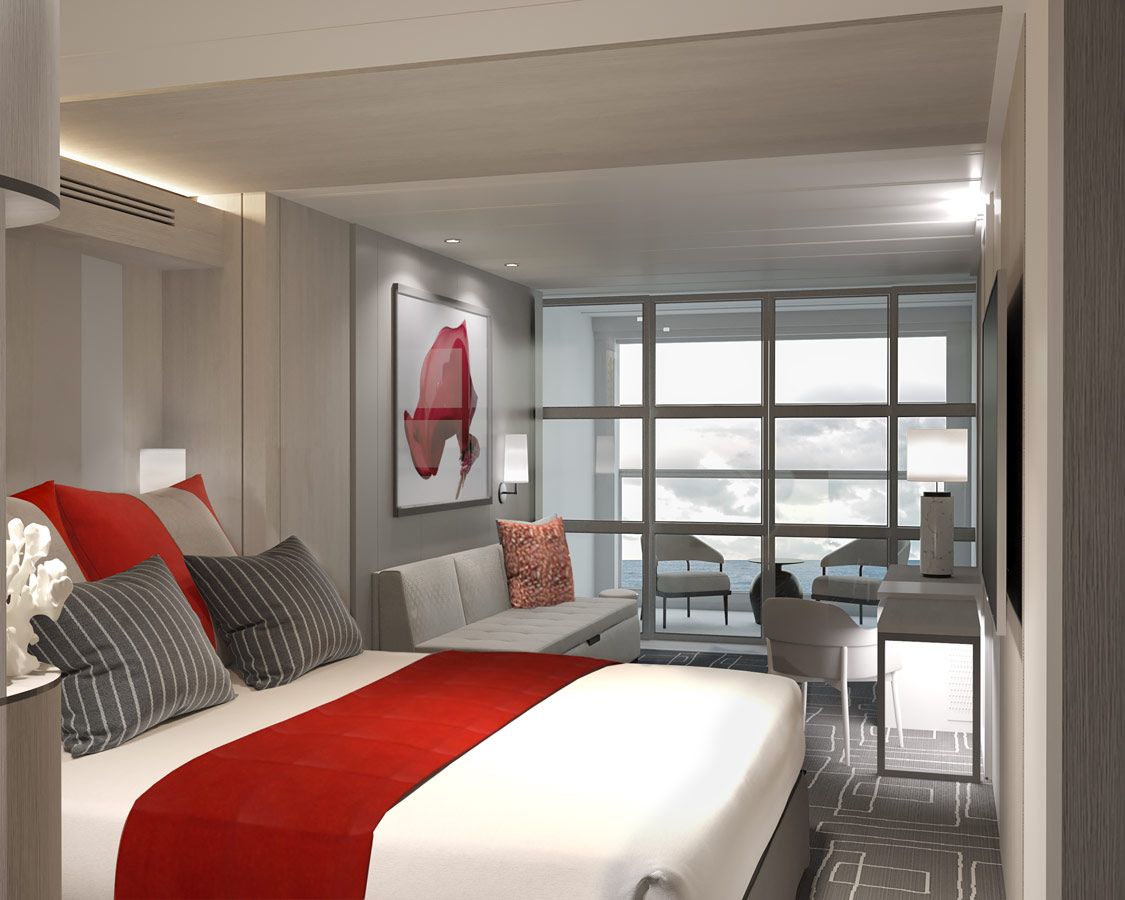 Cabina cu balcon cu Infinite Veranda pe Celebrity Edge, Apex, Beyond si Ascent