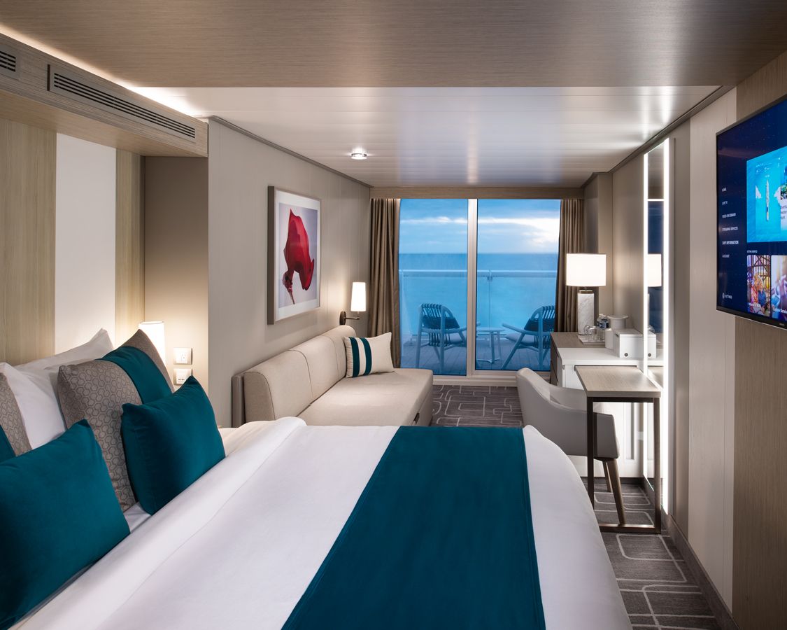 Cabina cu vedere la ocean categoria 6 pe vasul Celebrity Edge, Apex, Beyond si Ascent