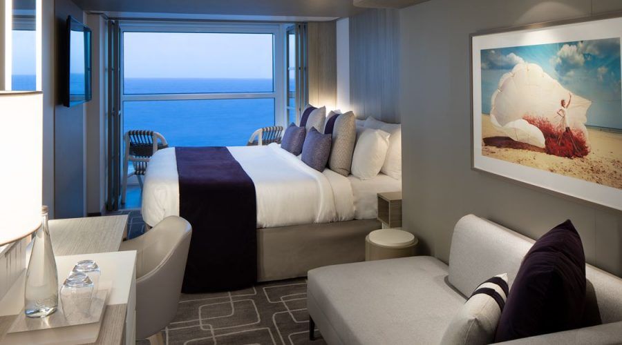 Cabina cu balcon cu Infinite Veranda categoria E2 pe Celebrity Edge, Apex, Beyond si Ascent