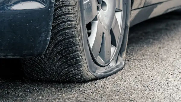 Car With A Flat Tire