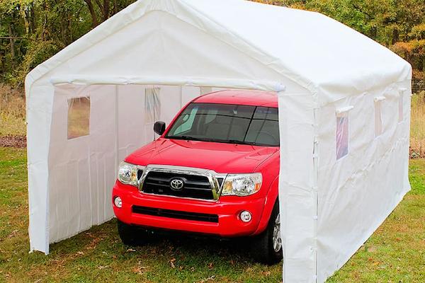 Using a portable canopy