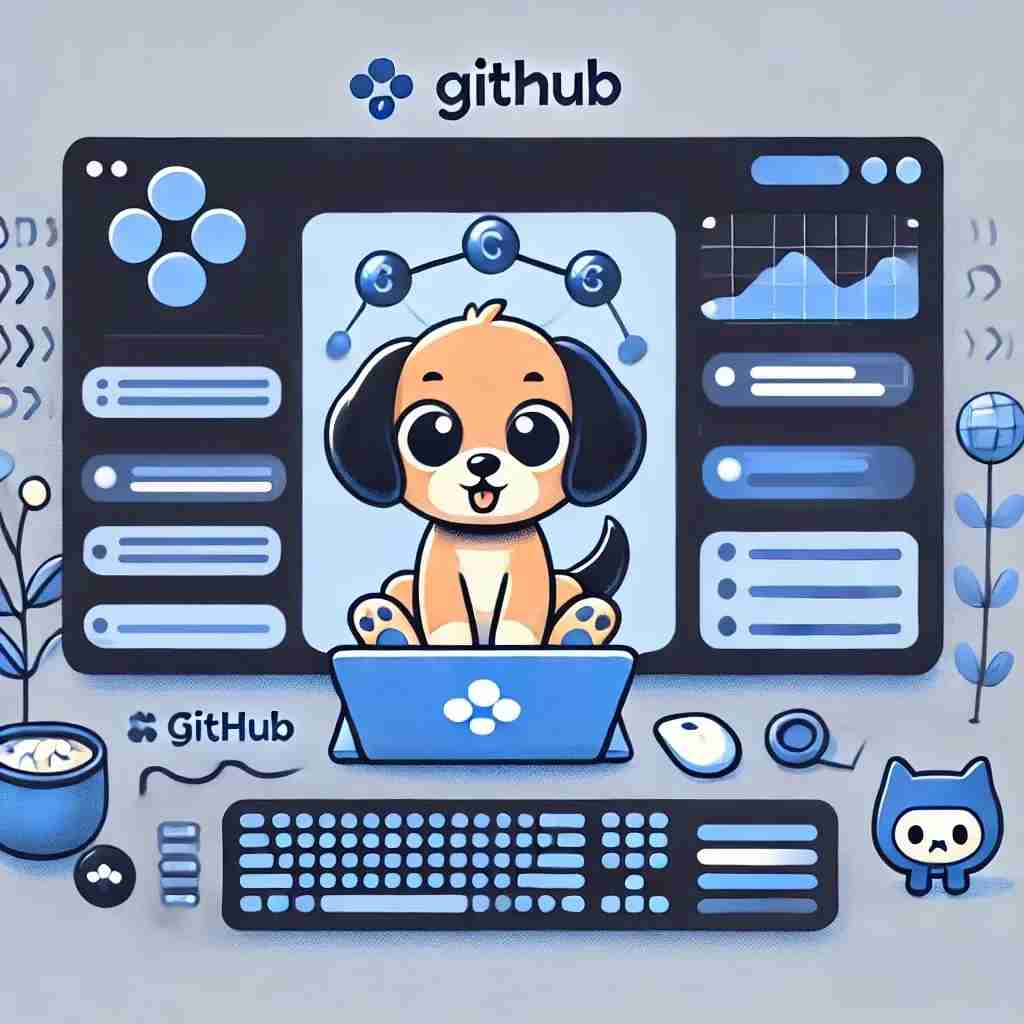 “Even pups can have a GitHub profile” made by Dall-e