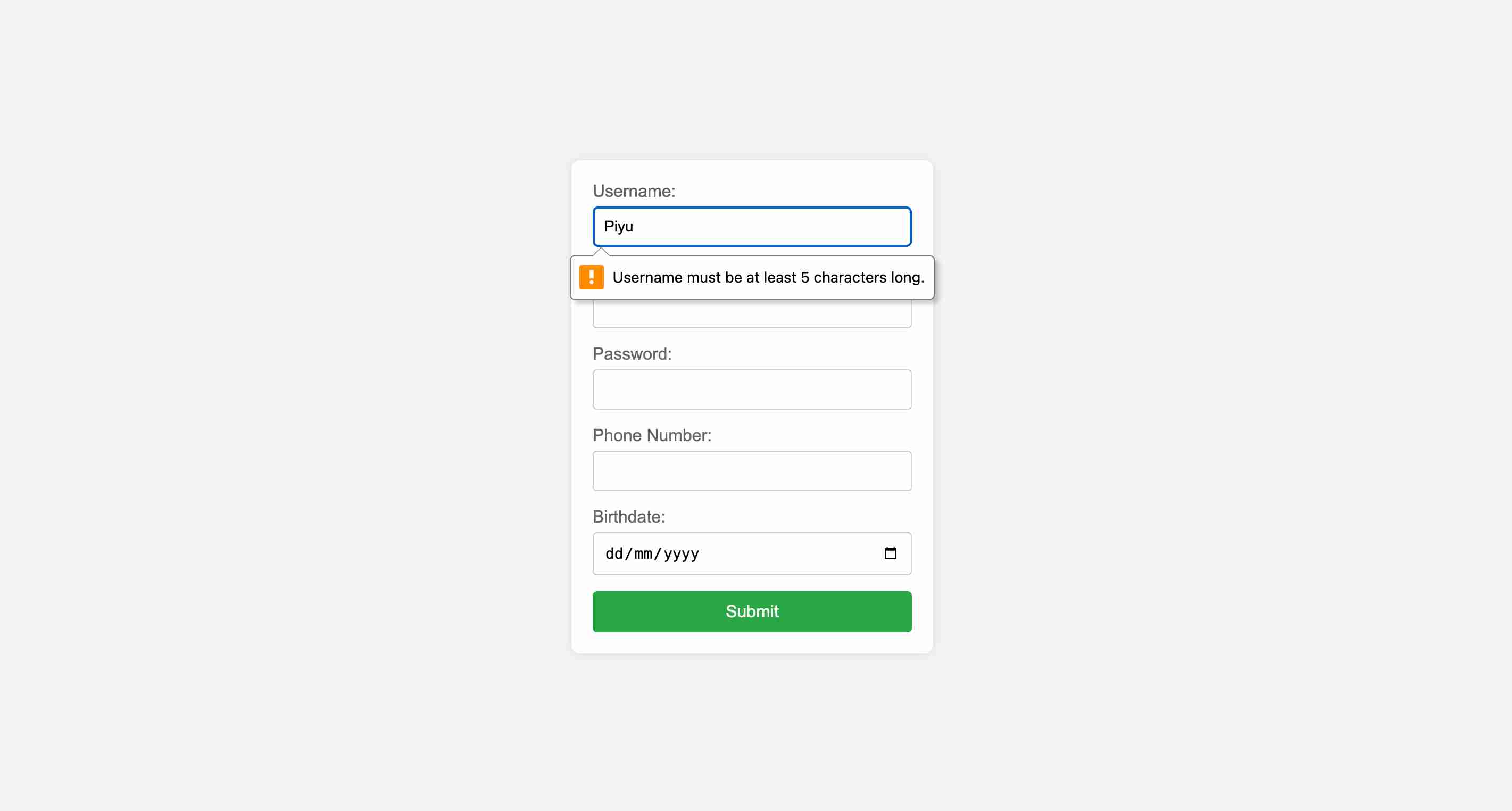 Old is Gold: Leveraging setCustomValidity for JavaScript Form Validation