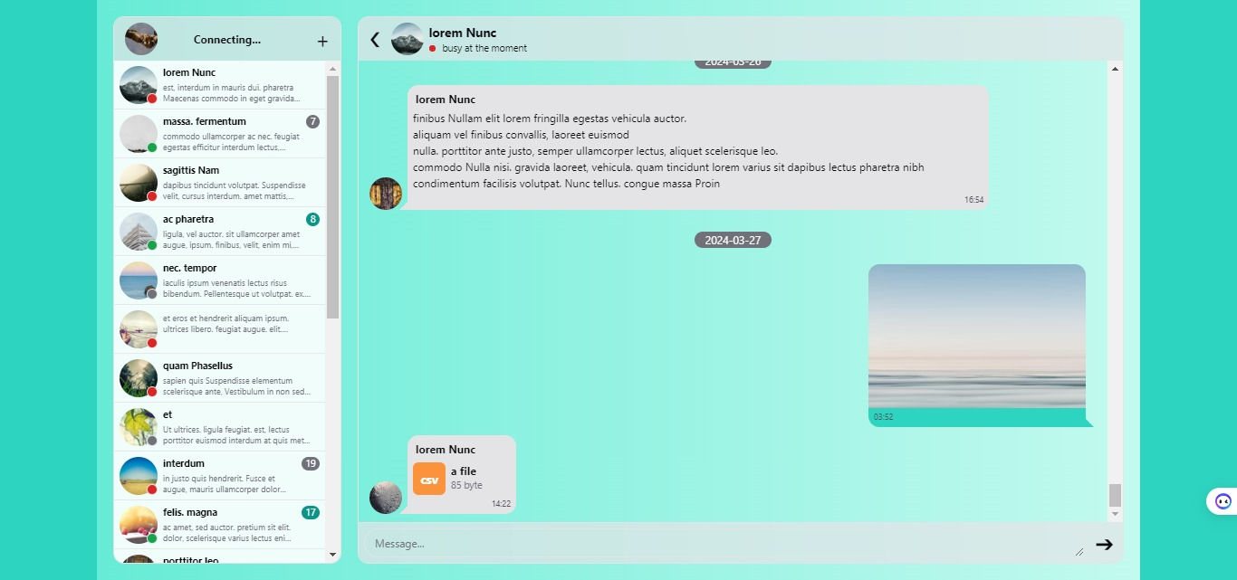 image of a chat sample project