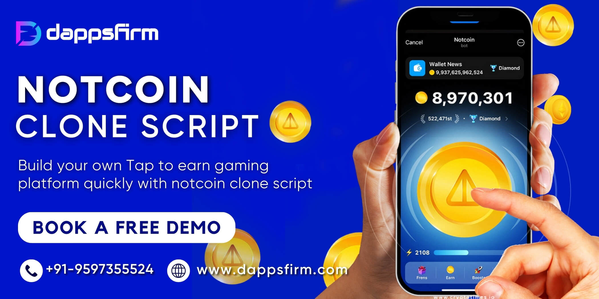 Break into the Gaming Market with Notcoin Crypto Game Clone script  – Fast, Economical Solution