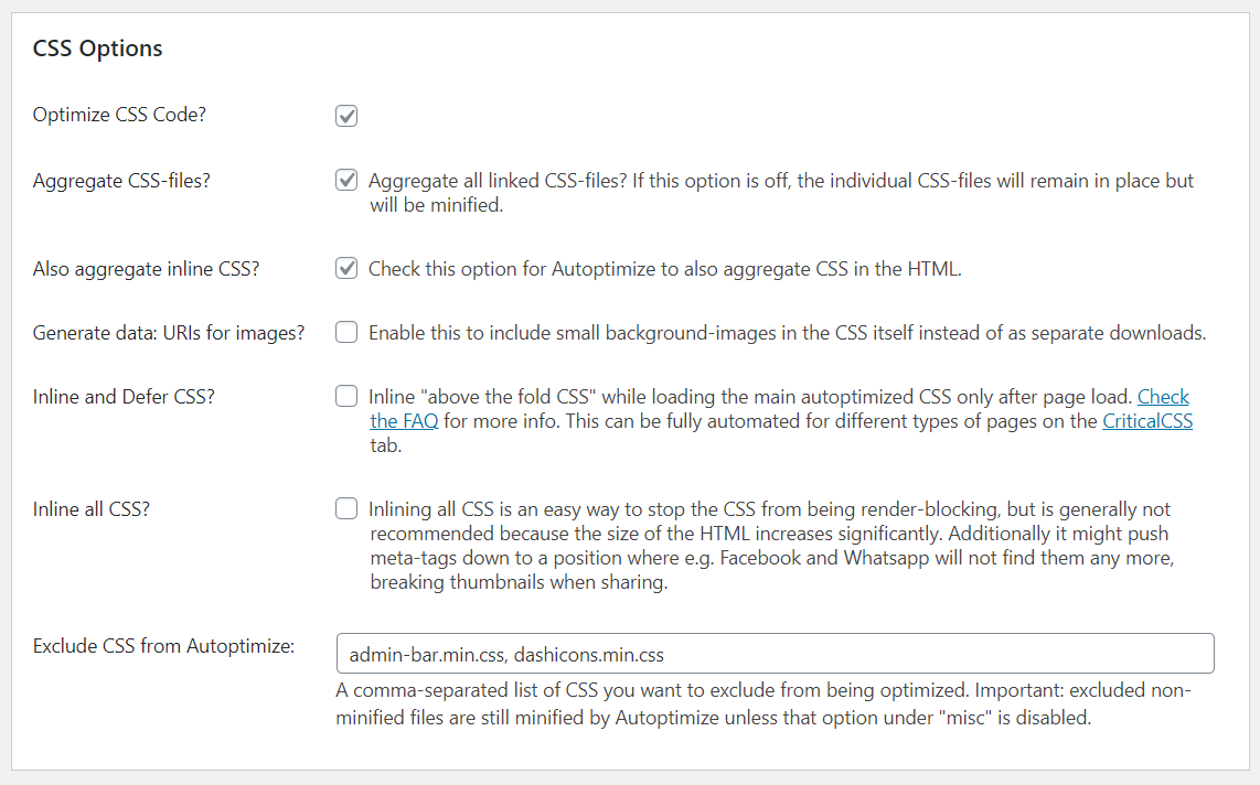 Cara Setting Plugin Autoptimize