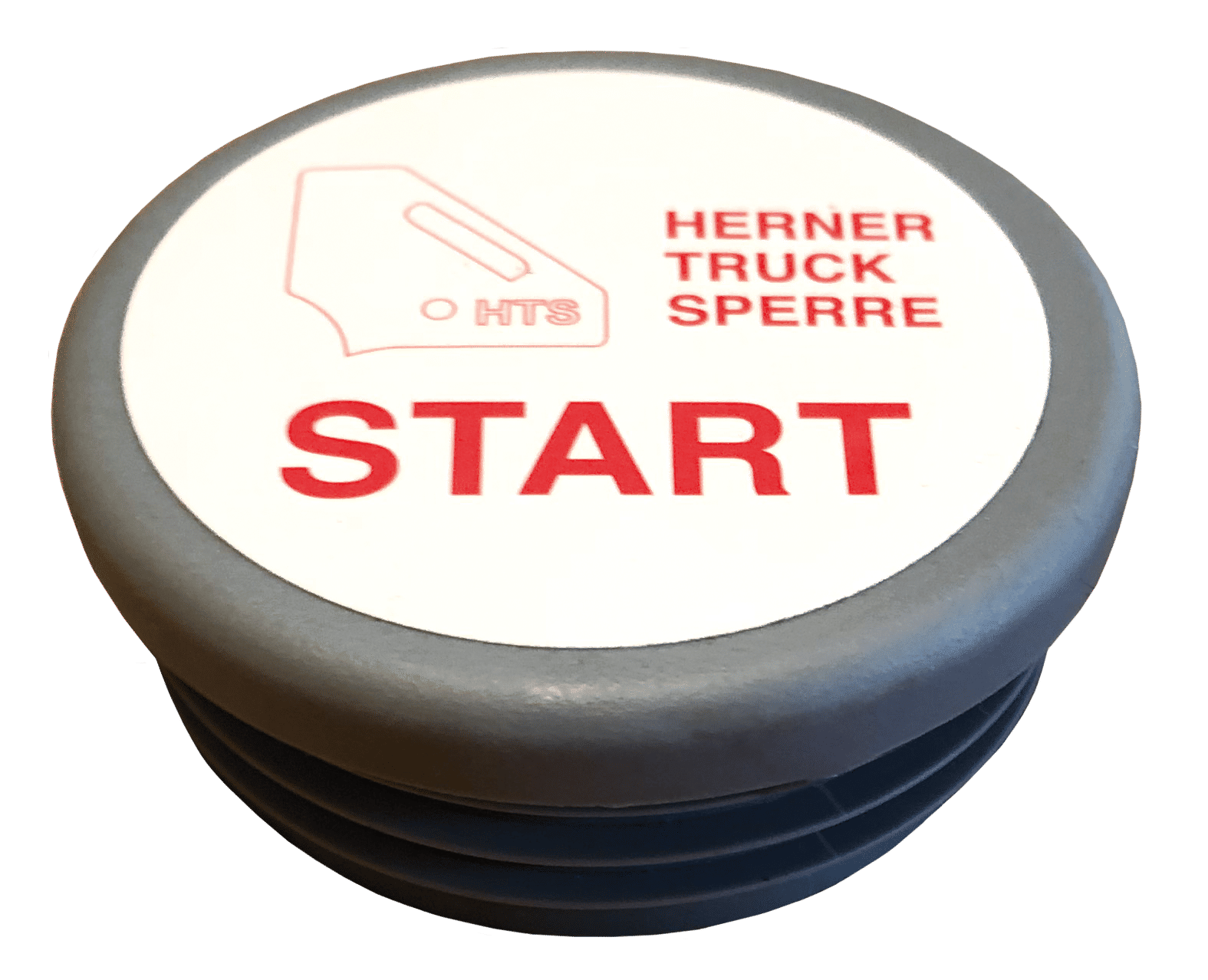 Kunststoffkappe mit Aufkleber „START“