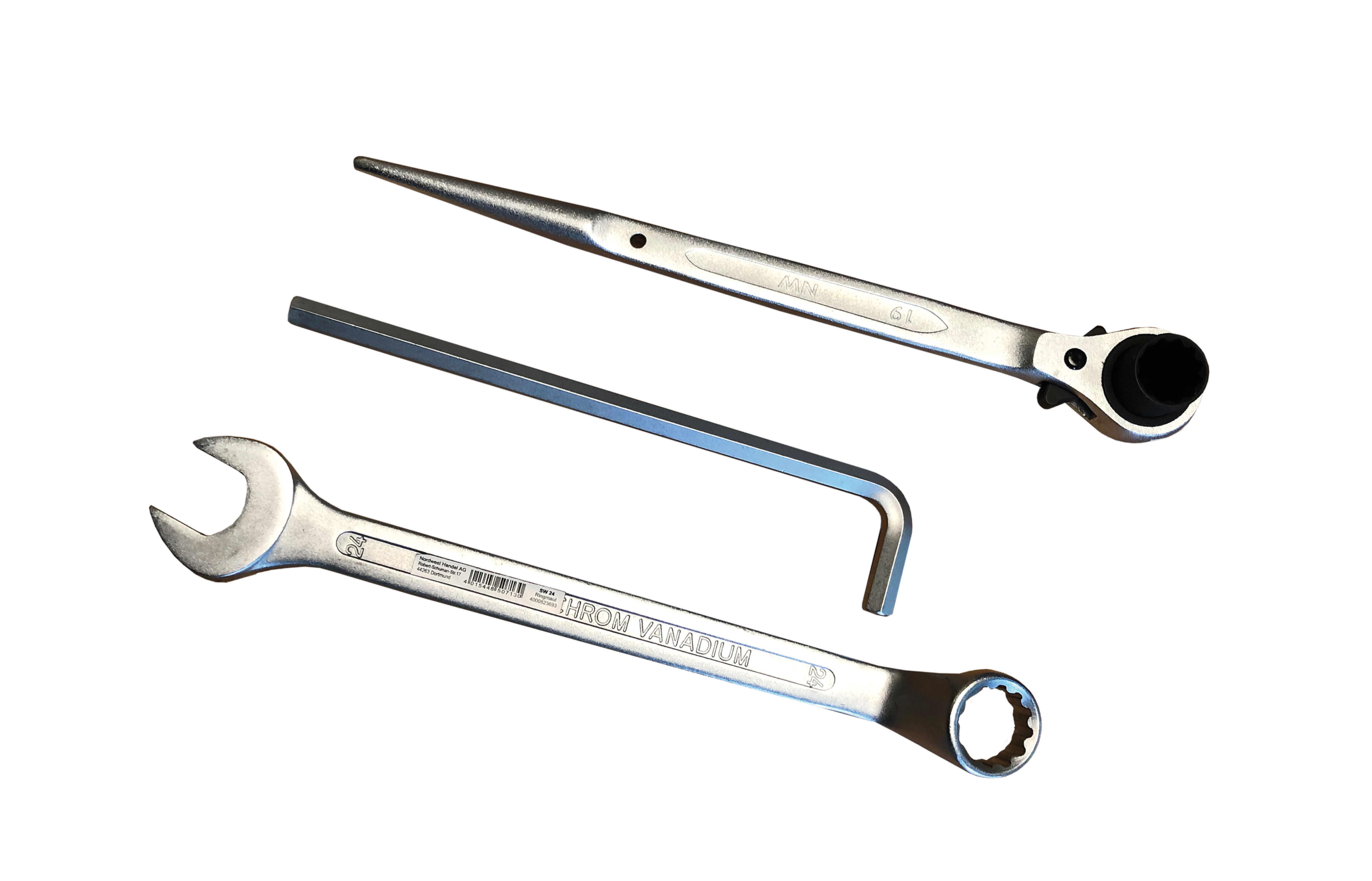 Handwerkzeug zur Errichtung der Herner Truck Sperre. 