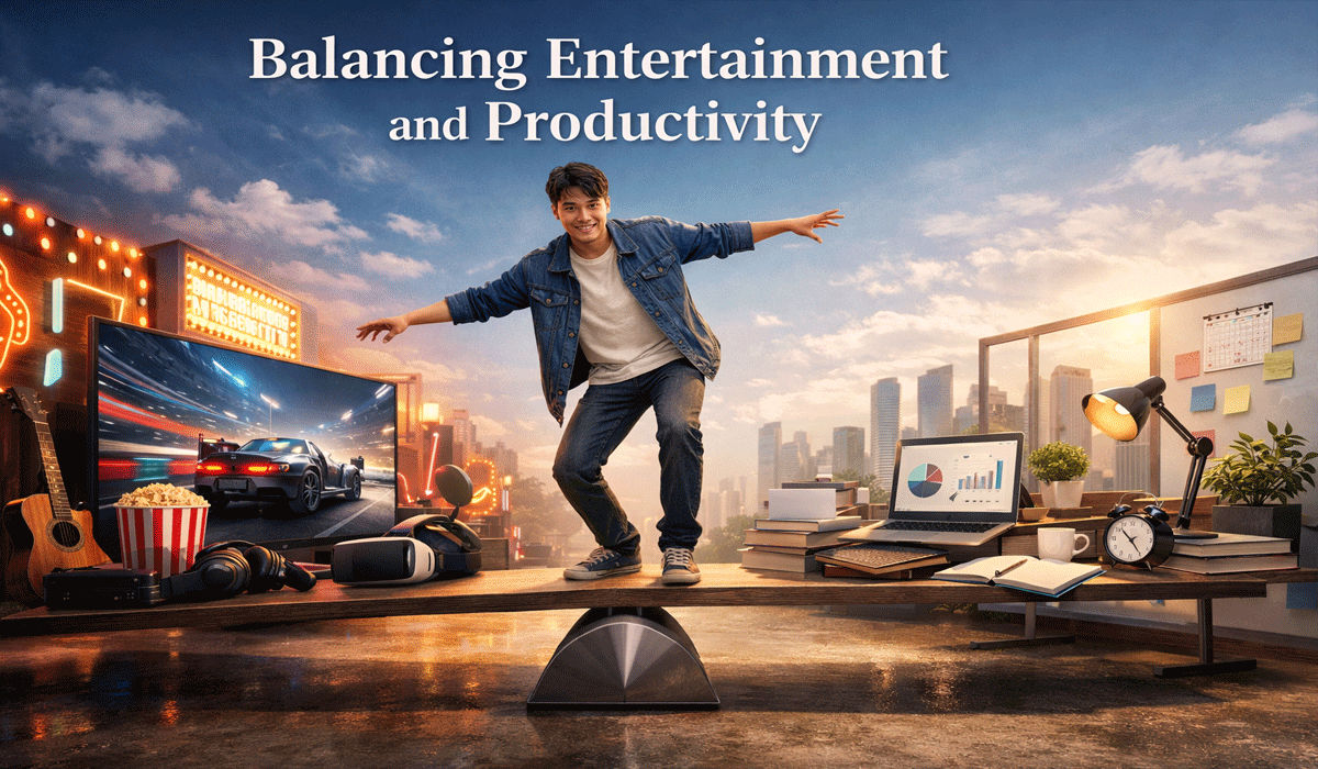 Balancing Entertainment and Productivity