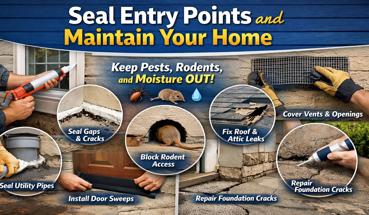 Seal Entry Points and Maintain Your Home