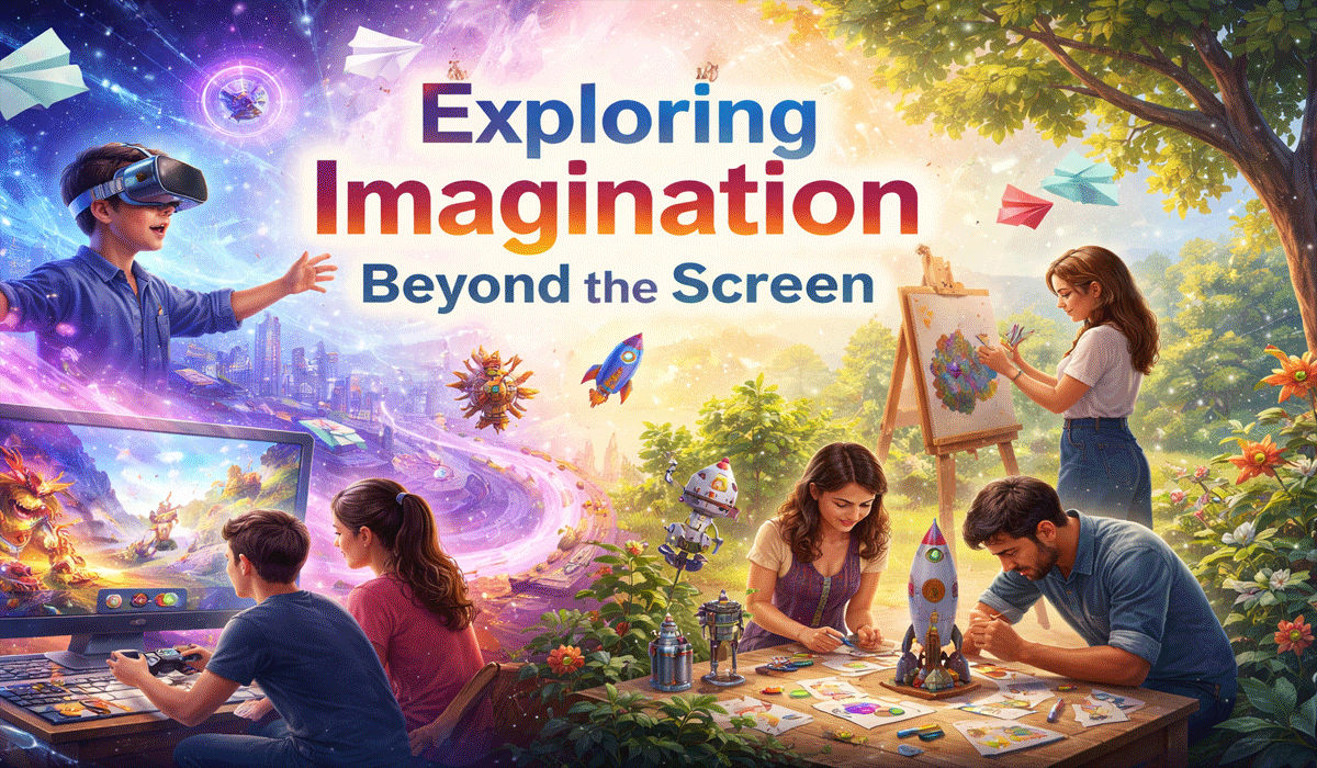 Exploring Imagination Beyond the Screen