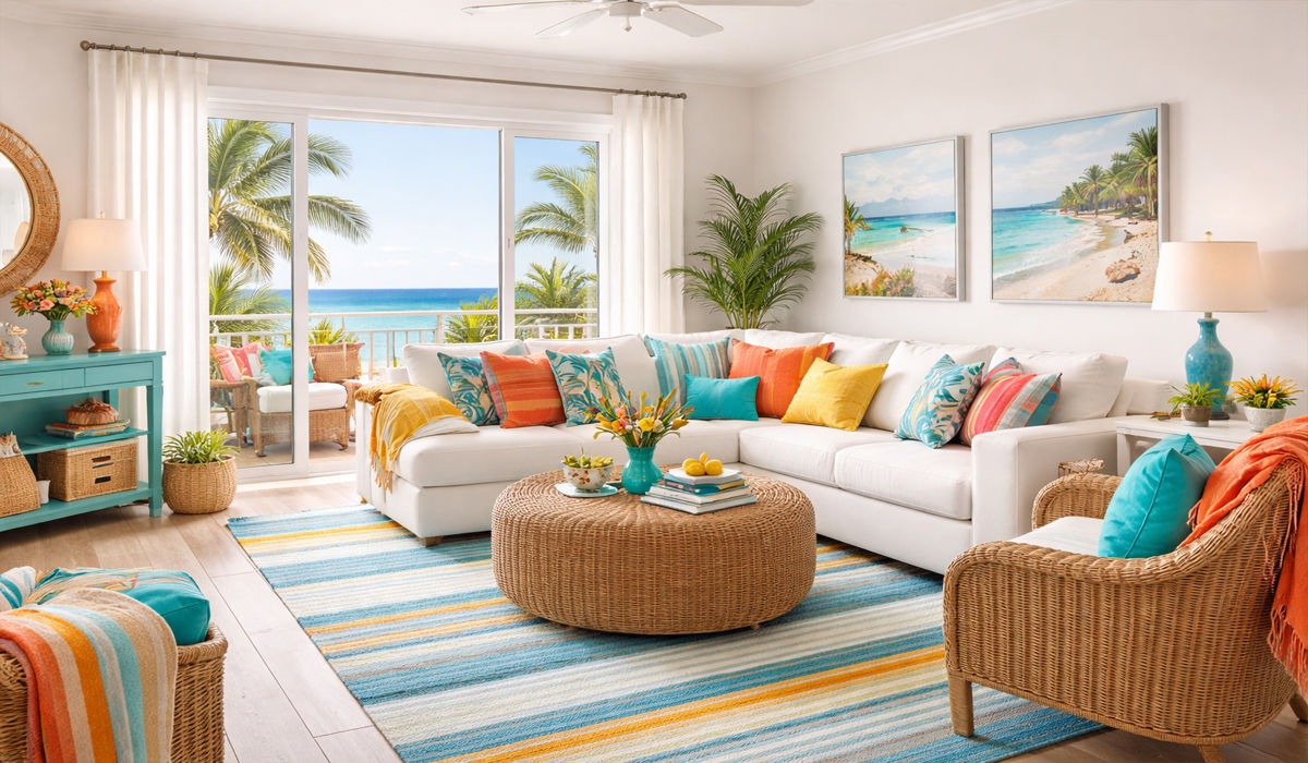 Bright Colors and Coastal Accents