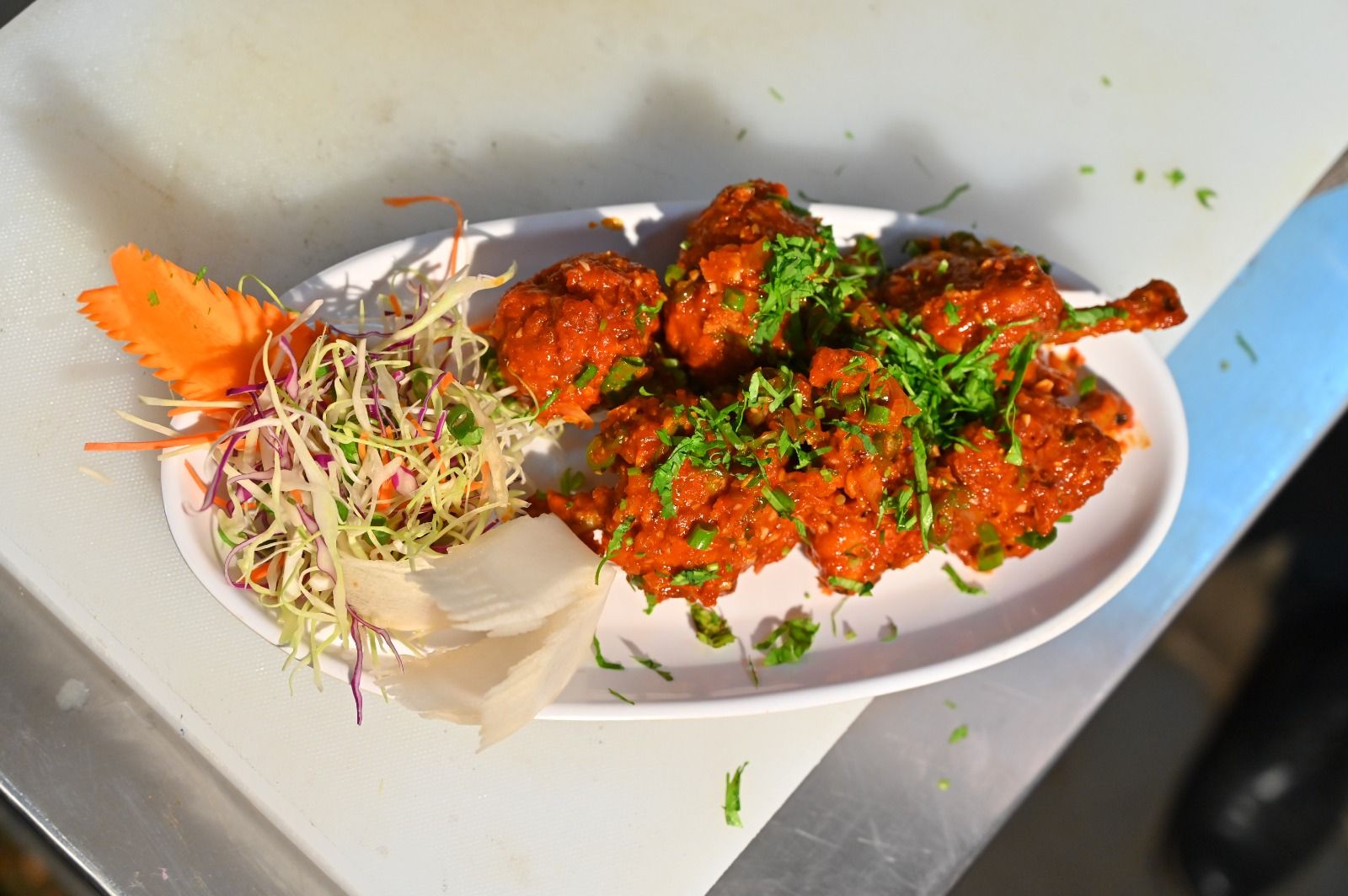 Freshly prepared dish at Yumify