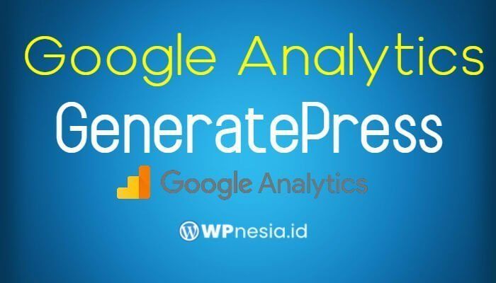 Google Analytics di GeneratePress