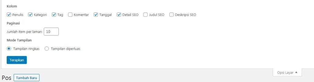 Dashboard WordPress Lambat