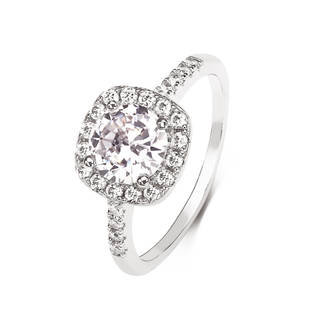 Shine Bright with our Sterling Silver CZ Statement Ring - Experience the Elegance!