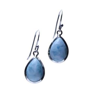 Larimar Sterling Silver Drop Earrings
