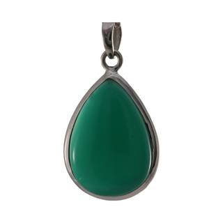 Discover the Stunning Beauty of a Tear Drop Shape Green Onyx Pendant on WordPress