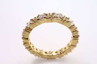 Elegant Gold Plated 92.5 Sterling Silver Ring with Cubic Zirconia - Premium Quality Jewelry