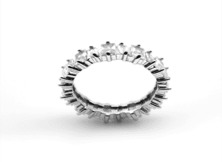 Stunning Cubic Zirconia Encased 92.5 Sterling Silver Ring - Quality Jewelry