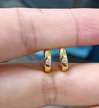 Gold Plated Mini Huggie Earrings - Dainty Hoop Earrings for Women, Hypoallergenic Jewelry