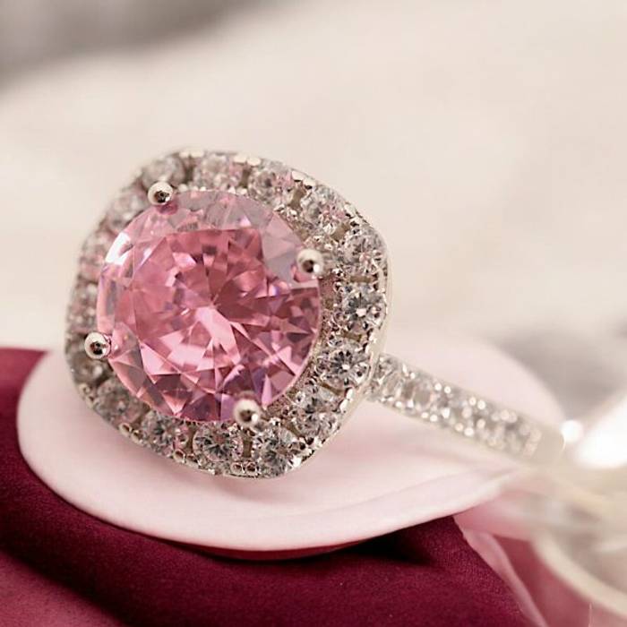 Sparkle All Day: Sterling Silver Pink Cubic Zirconia Jewelry Collection for Effortless Elegance - Image 9
