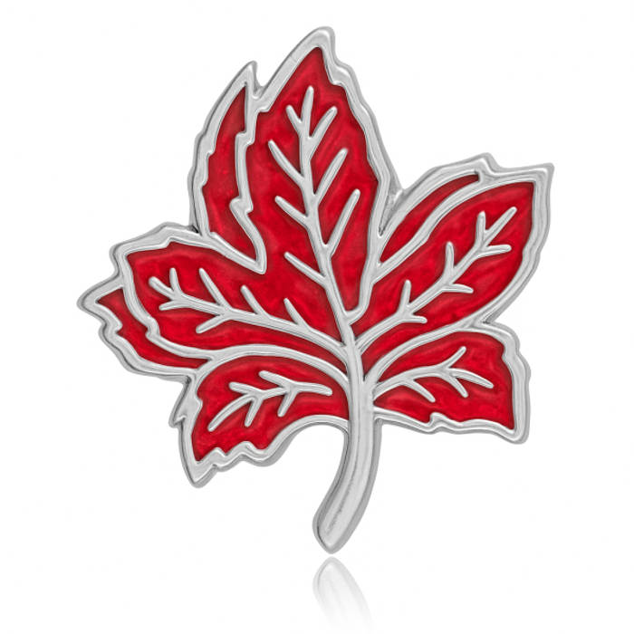 White Gold Plated Red Maple Leaf Earrings – Sterling Silver Enamel Jewelry for Women Gift - Image 2