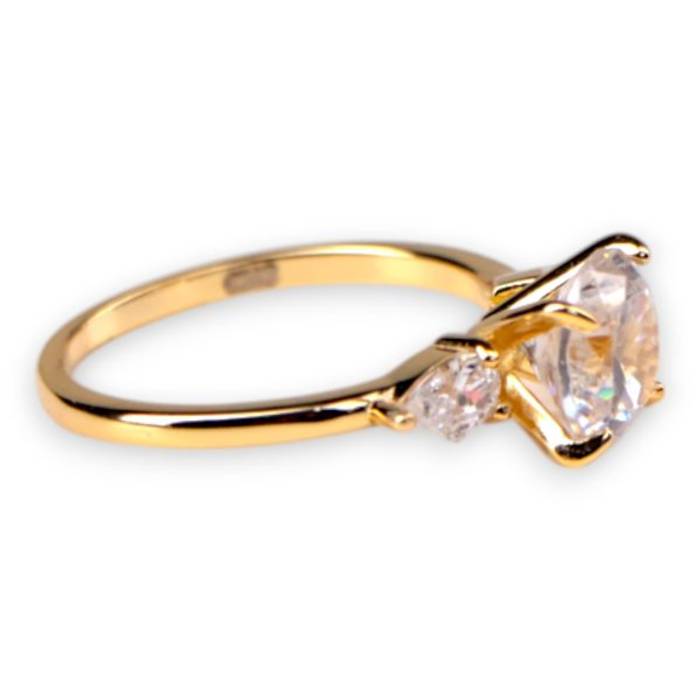 18k Gold Plated Sterling Silver Ring – Elegant Women’s Jewelry, Perfect Gift for Her – Image 8
